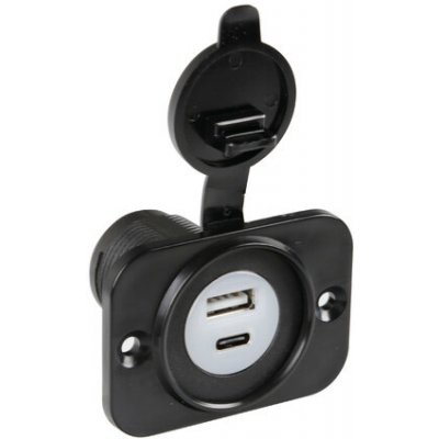 Nabíječka s dvojitým portem USB A + USB C, 12/24V LAMPA – Zboží Živě