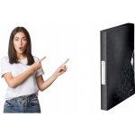 LEITZ Desky s gumičkou Wow Jumbo, černá, 30 mm, PP, A4 – Hledejceny.cz