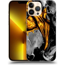 Pouzdro Picasee silikonové Apple iPhone 13 Pro Max - Black Gold černé