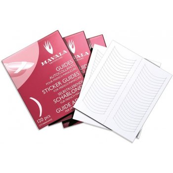 Mavala French Manicure Sticker Guides šablony pro francouzskou manikúru 120 ks