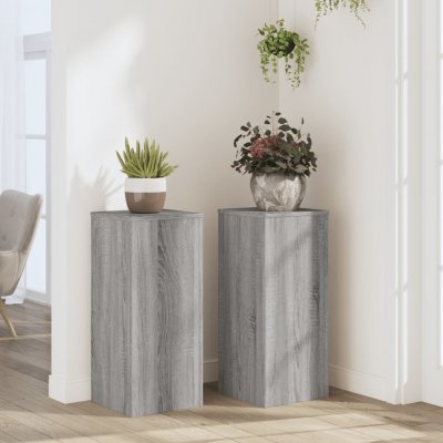 Petrashop Stojany na rostliny 30 x 30 x 70 cm kompozit Šedá 852929 2 ks – Zboží Dáma
