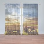 Sablio Záclony Traktor s vlečkou: 2ks 150x250cm – Hledejceny.cz