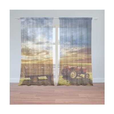 Sablio Záclony Traktor s vlečkou: 2ks 150x250cm – Hledejceny.cz