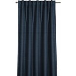 Zatemňovací závěs s řasící páskou Blackout se strukturou modrý 245 x 140 cm – Sleviste.cz