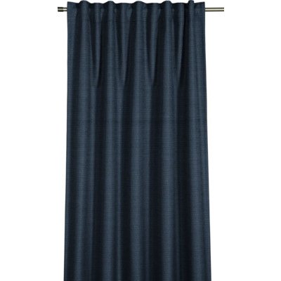 Zatemňovací závěs s řasící páskou Blackout se strukturou modrý 245 x 140 cm – Sleviste.cz