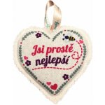 Lavandia vonné srdíčko k zavěšení Jsi prostě nejlepší s BIO levandulí na látce z plně recyklované bavlny 1 ks – Hledejceny.cz