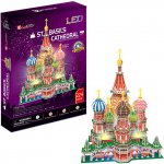 CubicFun 3D puzzle svítící Chrám Vasila Blaženého 224 ks – Zboží Dáma
