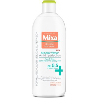 Mixa Anti-Imperfection micelární pleťová voda pro zmatnění pleti 400 ml