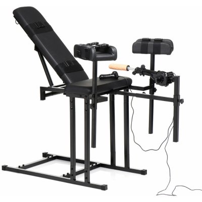 Master Series Ultimate Obedience Chair with Sex Machine Black – Zboží Dáma