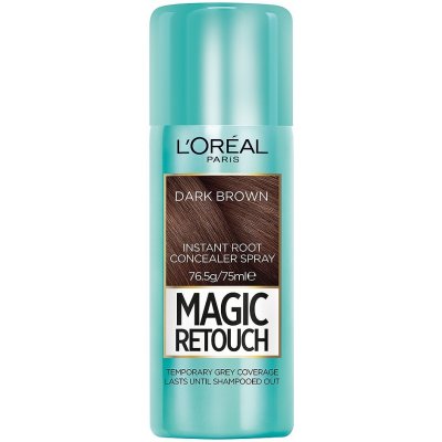L'Oréal vlasový korektor šedin a odrostů Magic Retouch Instant Root Concealer Spray 02 Dark Brown 75 ml – Zboží Mobilmania