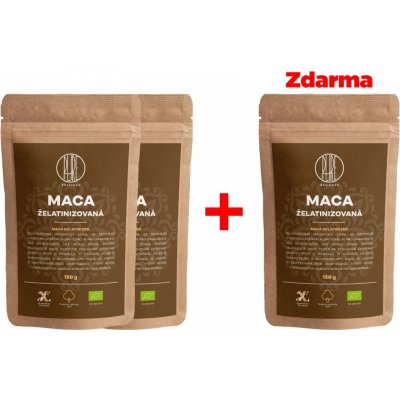 BrainMax Pure Maca želatinovaná BIO prášek 3 x 150 ml – Hledejceny.cz