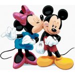 Diamondi Diamantové malování MICKEY MOUSE DOSTAL OD MINNIE PUSU NA TVÁŘ 40 x 50 cm bez rámu a bez vypnutí plátna – Zboží Mobilmania