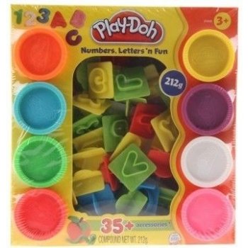 PlayDoh sada s čísly a písmeny