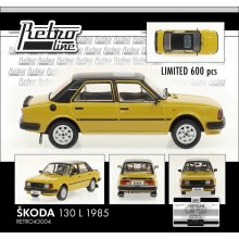 Škoda 130 L 1985 exportní verze žlutá/černá 1:43