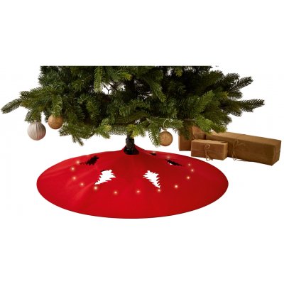 LIVARNO LED deka pod vánoční stromek, Ø 100 cm (Kruhový, červená) – Hledejceny.cz
