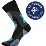 VoXX Vysoké froté ponožky z ovčí merino vlny Vision pro treking horskou turistiku černo modré – Zboží Mobilmania