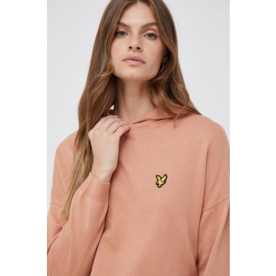 Lyle & Scott Svetr z vlněné směsi dámský oranžová