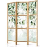 Fabulo 3-dílný Zelené listy 172 x 135 cm potisk na jedné straně paravánu – Zboží Mobilmania