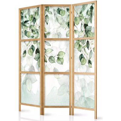 Fabulo 3-dílný Zelené listy 172 x 135 cm potisk na jedné straně paravánu – Zboží Mobilmania