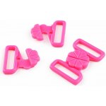 Plavkové zapínání šíře 17 mm plastové - růžová neon (20 pár) – Zboží Dáma