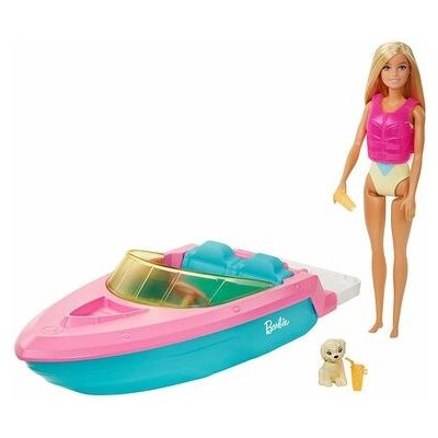 Barbie s lodí a štěňátkem – Zboží Mobilmania