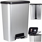 Curver Odpadkový koš plastový 50 l stříbrný – Sleviste.cz