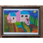 Petr Farták, Stavení - Krušné hory., Malba na papíře, pastel, 37 x 24 cm – Zboží Mobilmania