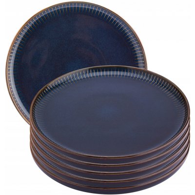 Altom Design Porcelánové jídelní talíře Reactive Stripes 26 cm sada 6 kusů – Zboží Dáma