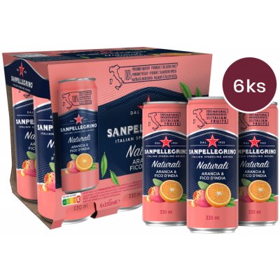 San Pellegrino Arancia & Fico d´India plech 6 x 330 ml – Hledejceny.cz