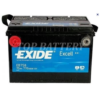 Exide Excell 12V 75Ah 770A EB758