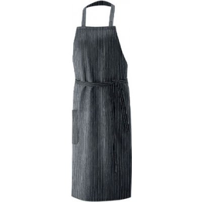Exner Dlouhá pracovní zástěra s laclem EX141 Black Pinstripe – Hledejceny.cz