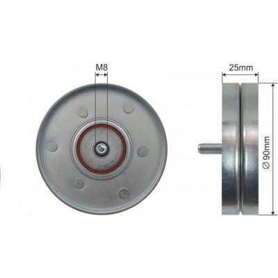 Napínací kladka AUDI A4, A4 ALLROAD, A5, Q5, SEAT EXEO, EXEO ST, VW AMAROK, MULTIVAN V, TRANSPORTER V 1.8/2.0/2.0ALK 10.07- NTY – Zbozi.Blesk.cz