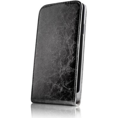 Pouzdro Sligo Case SLIGO Leather vyklápěcí kožené HTC One2 M8 černé – Zboží Mobilmania