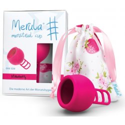 Merula Cup menstruační kalíšek pro ženy s nízkým čípkem Strawberry