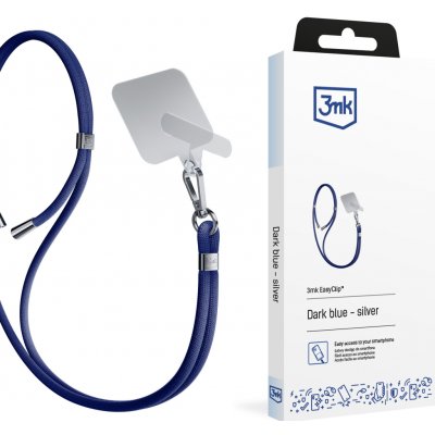 Šňůrka na telefon 3mk EasyClip – Tmavě modrá – Zboží Mobilmania