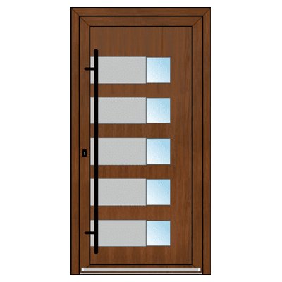 OknaDvereNaMiru.cz Vchodové dveře INOX 1413 antracit 105 x 220 cm – Zboží Mobilmania