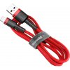 usb kabel Baseus CALKLF-A09 Cafule odolný nylonový USB / Lightning QC3.0 2.4A, 0,5m, červený