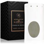 Ashleigh & Burwood Aroma lampa TOWER na vonný olej bílo-zlatá glazovaná keramika – Zboží Dáma