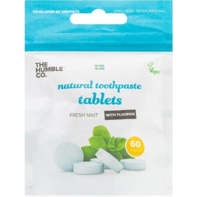 The Humble Co. Natural Toothpaste Tablets pastilky Fresh Mint 60 ks