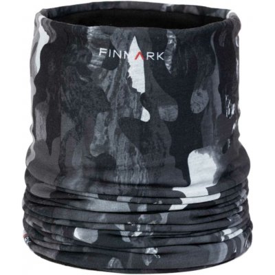 Finmark multifunkční šátek s fleecem FSW-205 černá Tmavě šedá bílá – Zboží Mobilmania