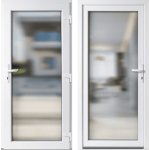 OknaDvereNaMiru.cz Vchodové plastové dveře 3-3 sklo crepi bílá / bílá pravé otevírání dovnitř 88 x 198 cm – Hledejceny.cz