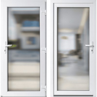 OknaDvereNaMiru.cz Vchodové plastové dveře 3-3 sklo crepi bílá / bílá pravé otevírání dovnitř 88 x 198 cm – Hledejceny.cz