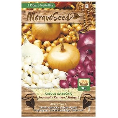 Cibule sazečka mix, Snowball - Karmen - Štutgart, MoravoSeed, 150 g – Zboží Mobilmania