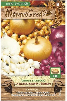 Cibule sazečka mix, Snowball - Karmen - Štutgart, MoravoSeed, 150 g