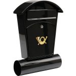 VOREL Poštovní schránka se stříškou oblou + zásobník na noviny 480x280x80mm černá – HobbyKompas.cz
