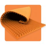 Akustický panel pěna Pyramida 200×100 cm 6 cm oranžový – Hledejceny.cz