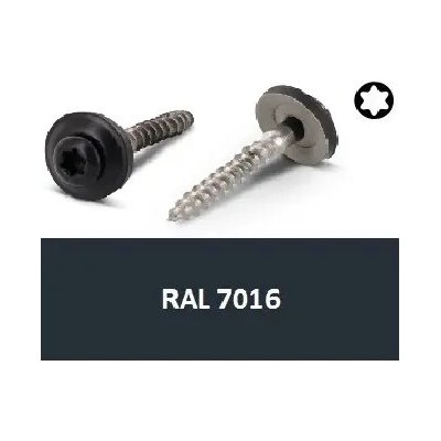 Vrut s podl. 15mm, nerez A2 4,5x25 Torx RAL7016 (Art.8790) – Hledejceny.cz