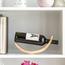 InnovaGoods Dřevěný stojan na víno ve tvaru kolébky Woolance