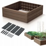 Vyvýšený záhon Prosperplast BASE WOODY hnědý 75,6 cm – Zboží Mobilmania