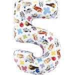 Grabo fóliový balónek nafukovací Bluey 1 66 cm,26" číslice 5 – Sleviste.cz